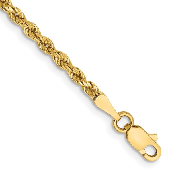 14k 2.25mm D/C Rope with Lobster Clasp Chain