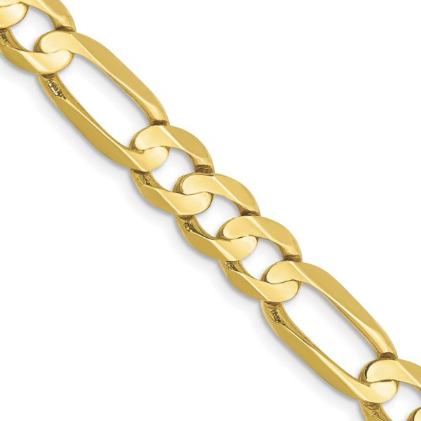 10k 6.75mm Concave Open Figaro Chain