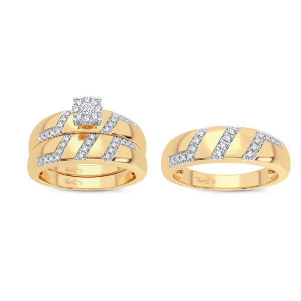 14K 0.33CT Diamond Trio Set - Image 2