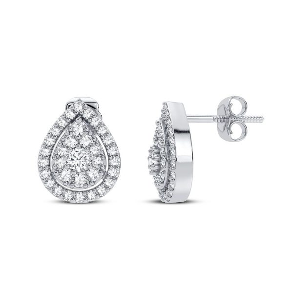 14K 0.31CT DIAMOND EARRING - Image 2