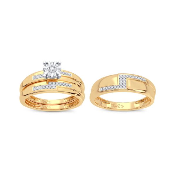 14K 0.25CT Diamond Trio Set - Image 2