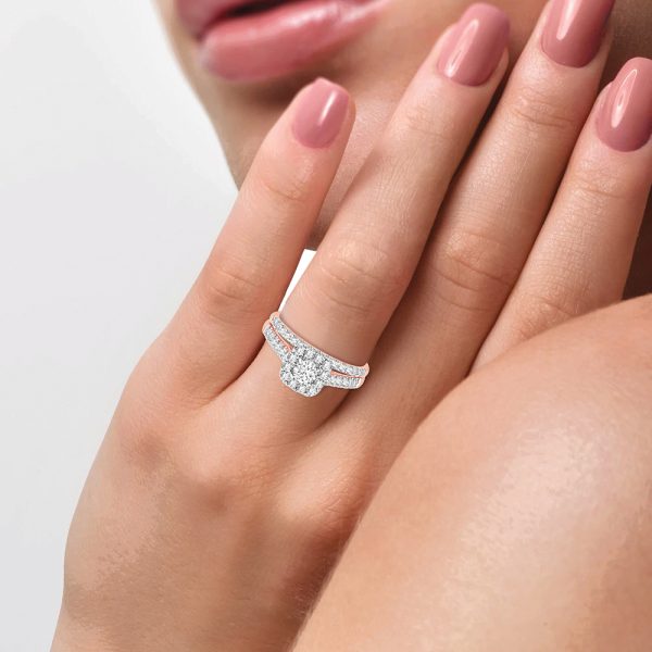 10K 1.00CT DIAMOND BRIDAL RING - Image 4