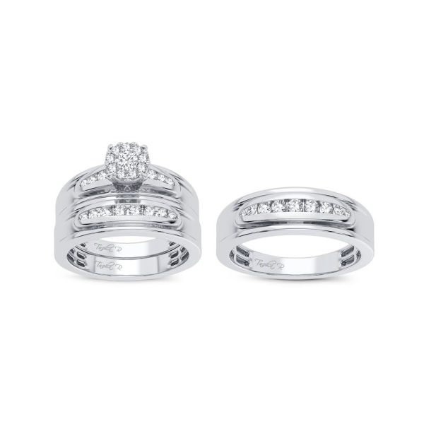 14K 0.75CT Diamond Trio Set - Image 2