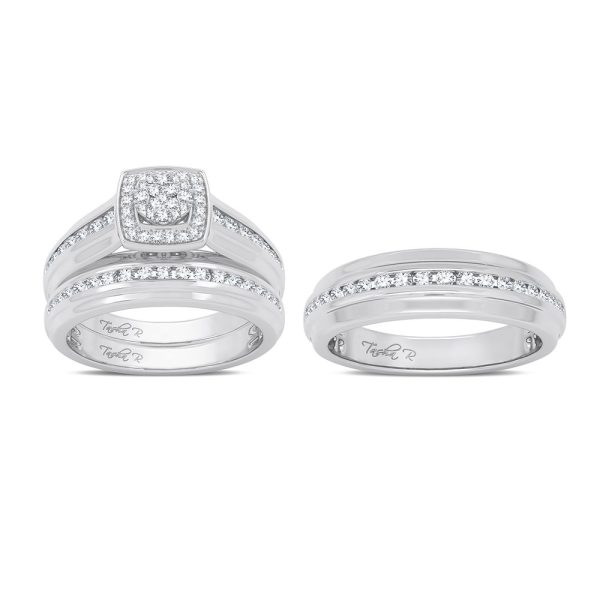 14K 0.86CT Diamond Trio Set - Image 2