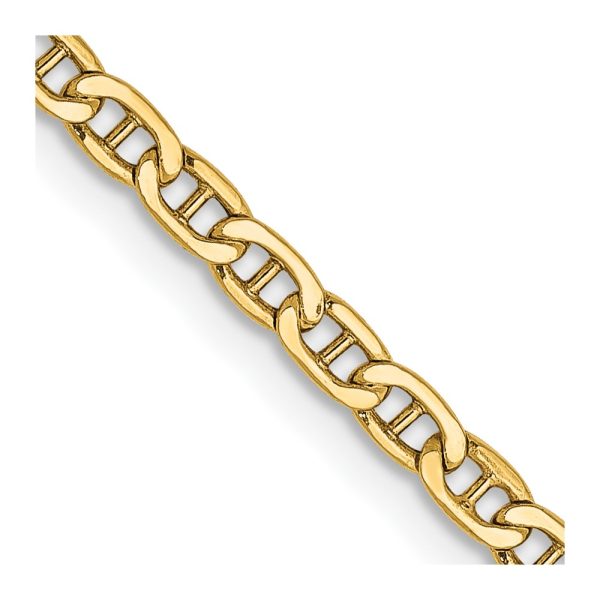 14k 2.4mm Semi-Solid Anchor Chain