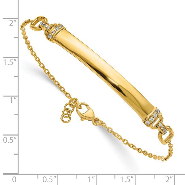 14k Diamond ID Bracelet - Image 2