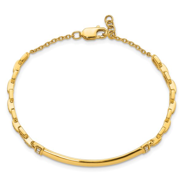 14k Diamond ID Bracelet - Image 3