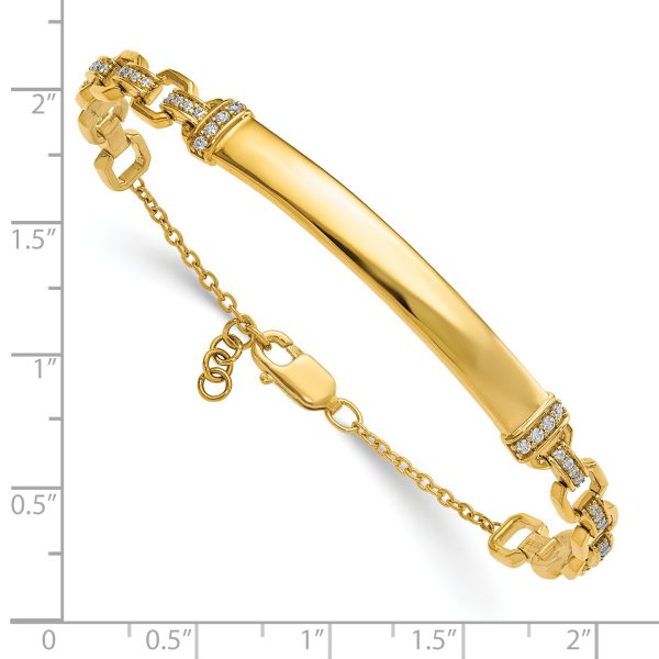 14k Diamond ID Bracelet - Image 2