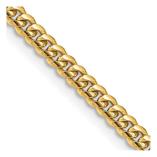 14k 3.5mm Solid Miami Cuban Chain