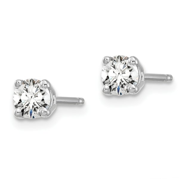 14K White Gold Lab Grown Diamond 1/2ctw VS/SI FGH 4 Prong Earrings - Image 2