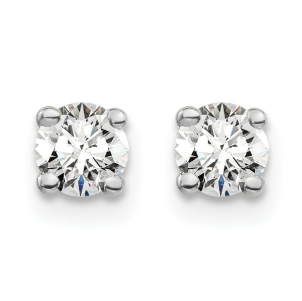 14K White Gold Lab Grown Diamond 1/2ctw VS/SI FGH 4 Prong Earrings - Image 3