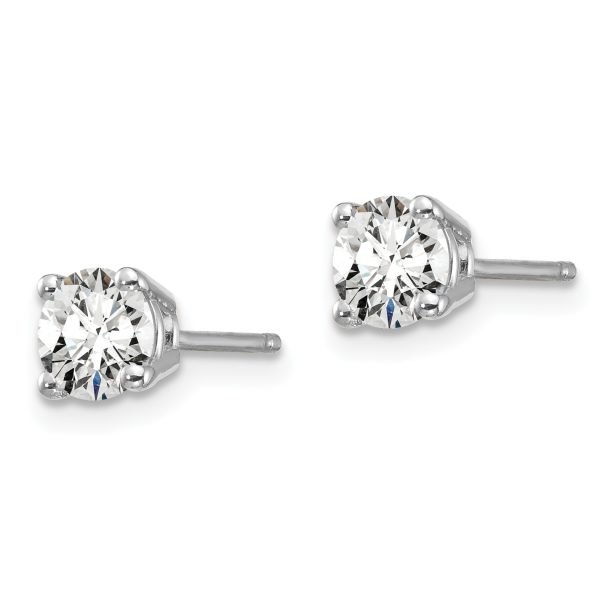 14K White Gold Lab Grown Diamond 3/4ctw VS/SI FGH 4 Prong Earrings - Image 2