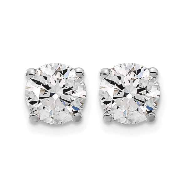 14K White Gold Lab Grown Diamond 2ctw VS/SI FGH 4 Prong Earrings - Image 3