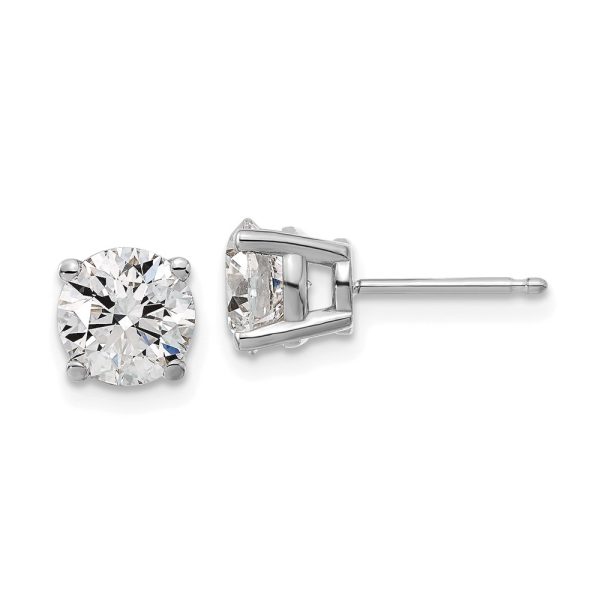 14K White Gold Lab Grown Diamond 2ctw VS/SI FGH 4 Prong Earrings