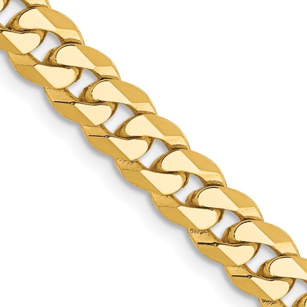 14k 5.75mm Flat Beveled Curb Chain