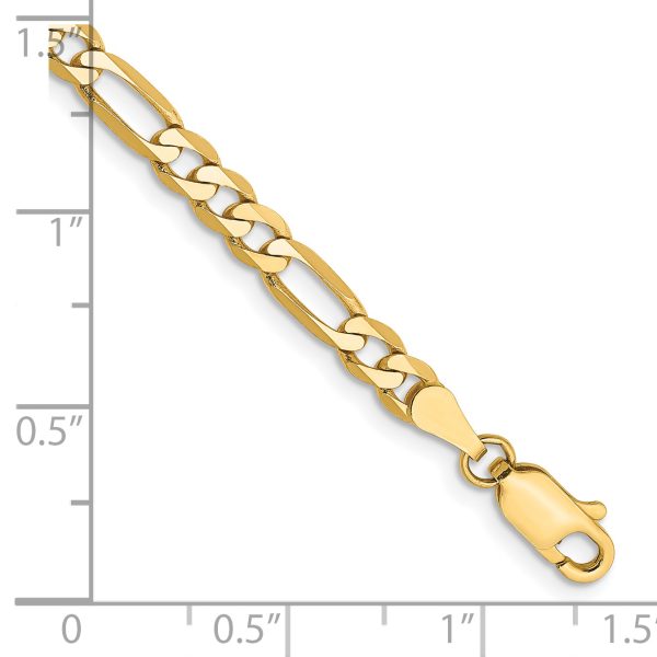 14k 4mm Flat Figaro Chain - Image 2