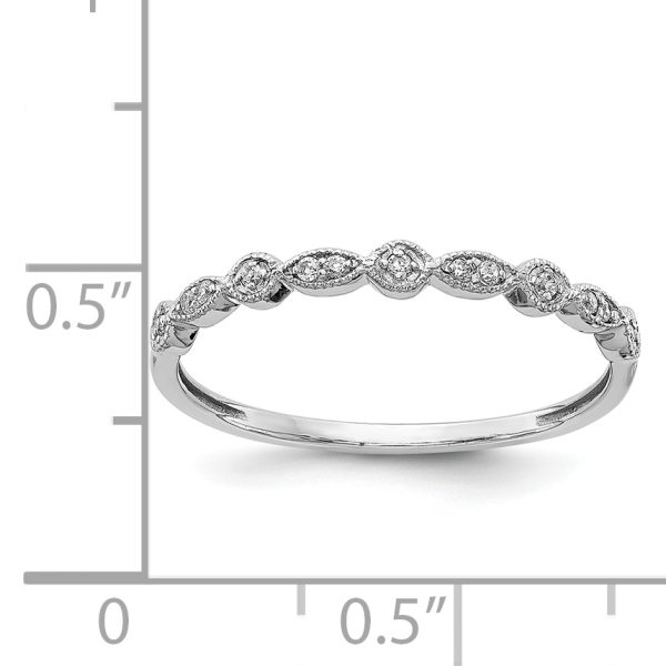 14k White Gold Diamond Fancy Band - Image 3