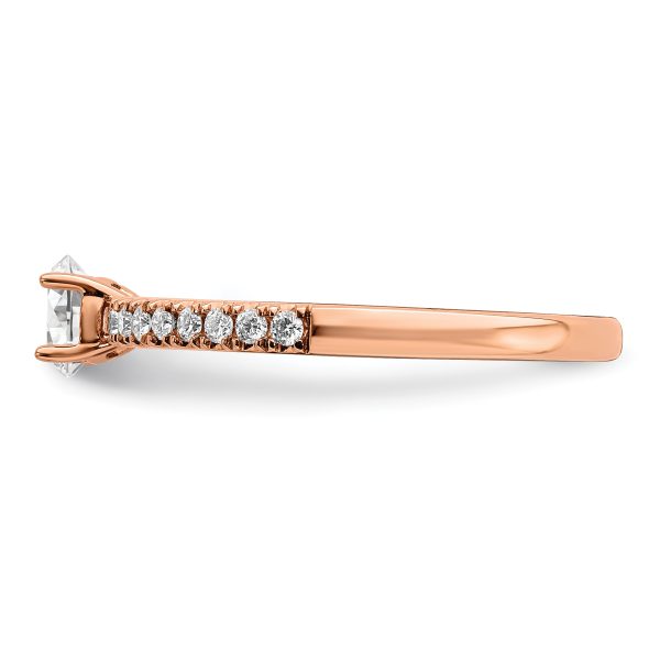 14K Rose Gold Lab Grown Diamond VS/SI FGH Comp Engagement Ring - Image 3