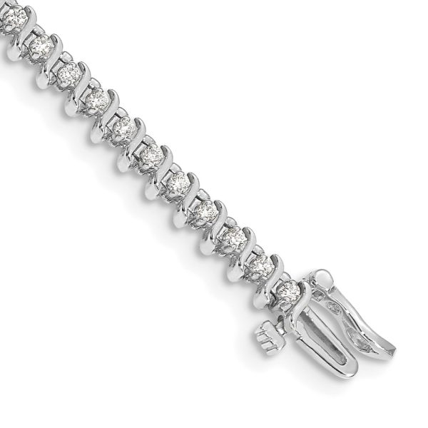 14k White Gold 1.6mm Diamond Tennis Bracelet