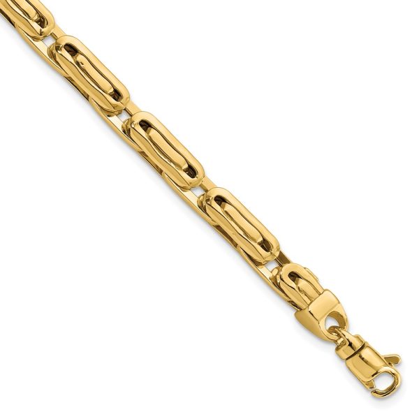 14K Polished Fancy Link Bracelet