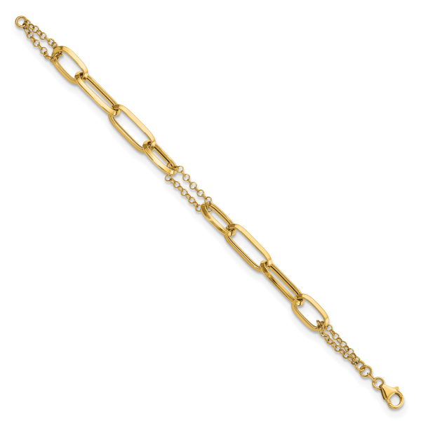 14k Polished Multi Link 7in Bracelet - Image 2