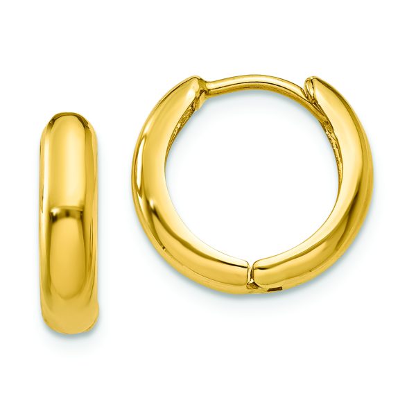 14k Polished Hinged Hoop Earrings