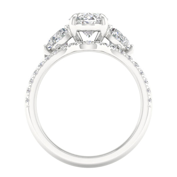 14K 3.25CT Certified Lab Grown Diamond Bridal Ring - Image 3