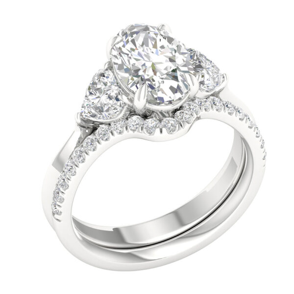 14K 3.25CT Certified Lab Grown Diamond Bridal Ring - Image 4