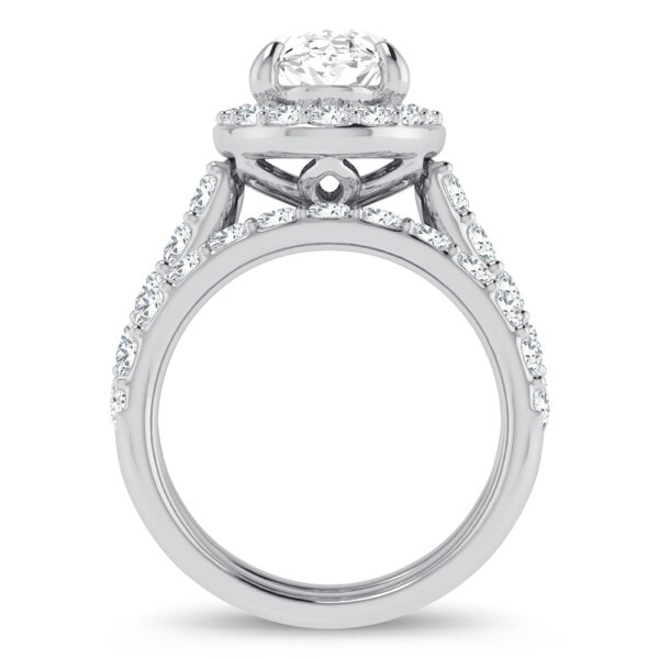 14K 5.00CT Certified Lab Grown Diamond Bridal Ring - Image 3