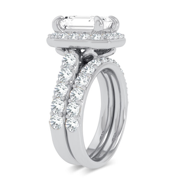 14K 5.00CT Certified Lab Grown Diamond Bridal Ring - Image 2